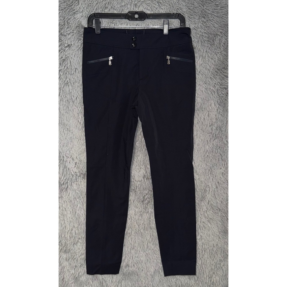 Bogner Black Wide‎ Leg Dress Pants Women's US 16 EU 72 Elastic Waist